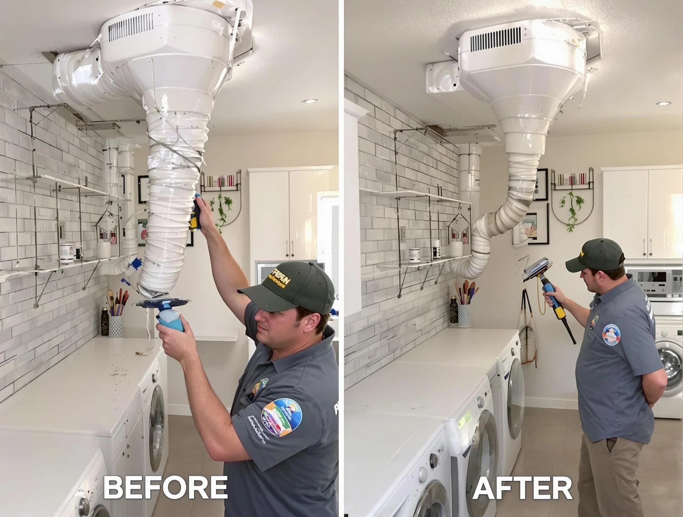 Professional dryer exhaust vent cleaning by South Valley Dryer Vent Cleaning in South Valley