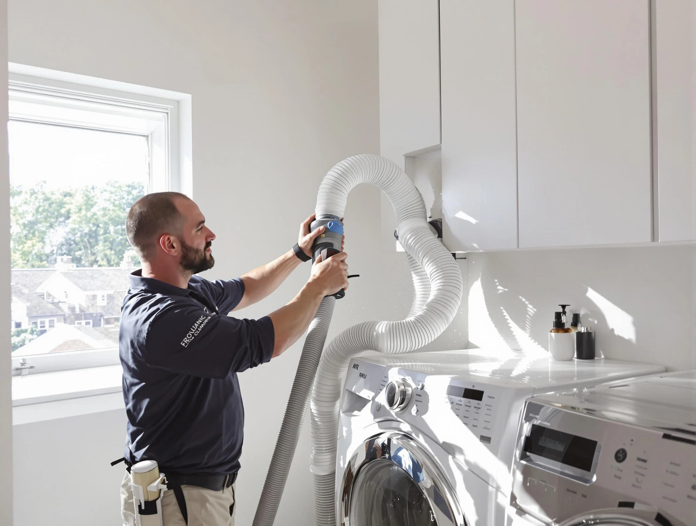 Certified South Valley Dryer Vent Cleaning technician performing dryer vent cleaning in South Valley