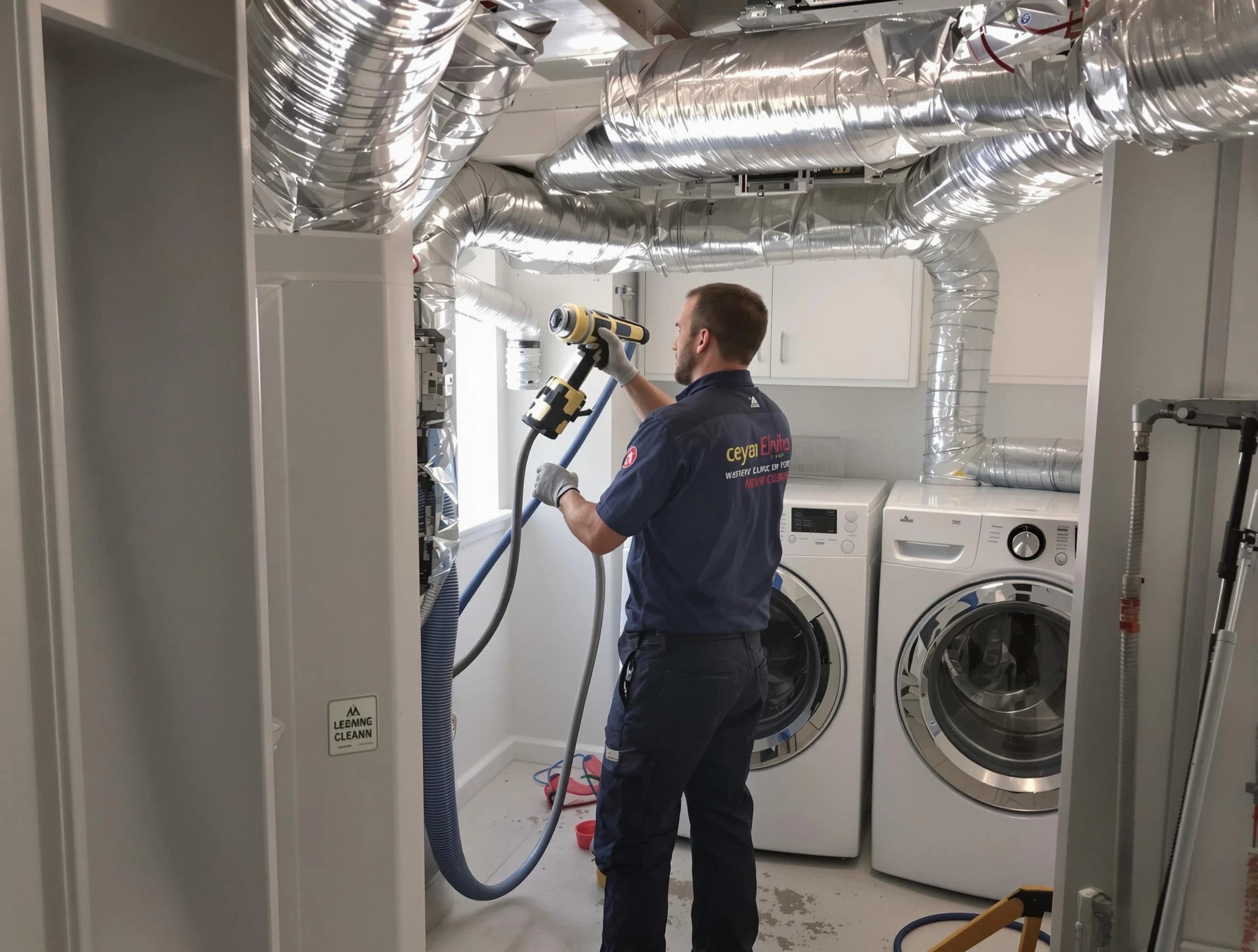 South Valley Dryer Vent Cleaning specialist using advanced equipment for thorough duct cleaning in South Valley