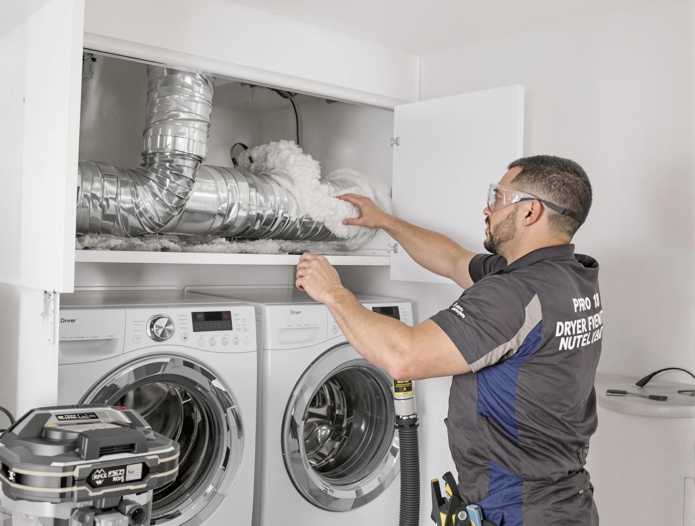 South Valley Dryer Vent Cleaning certified technician performing specialized gas dryer vent cleaning in South Valley