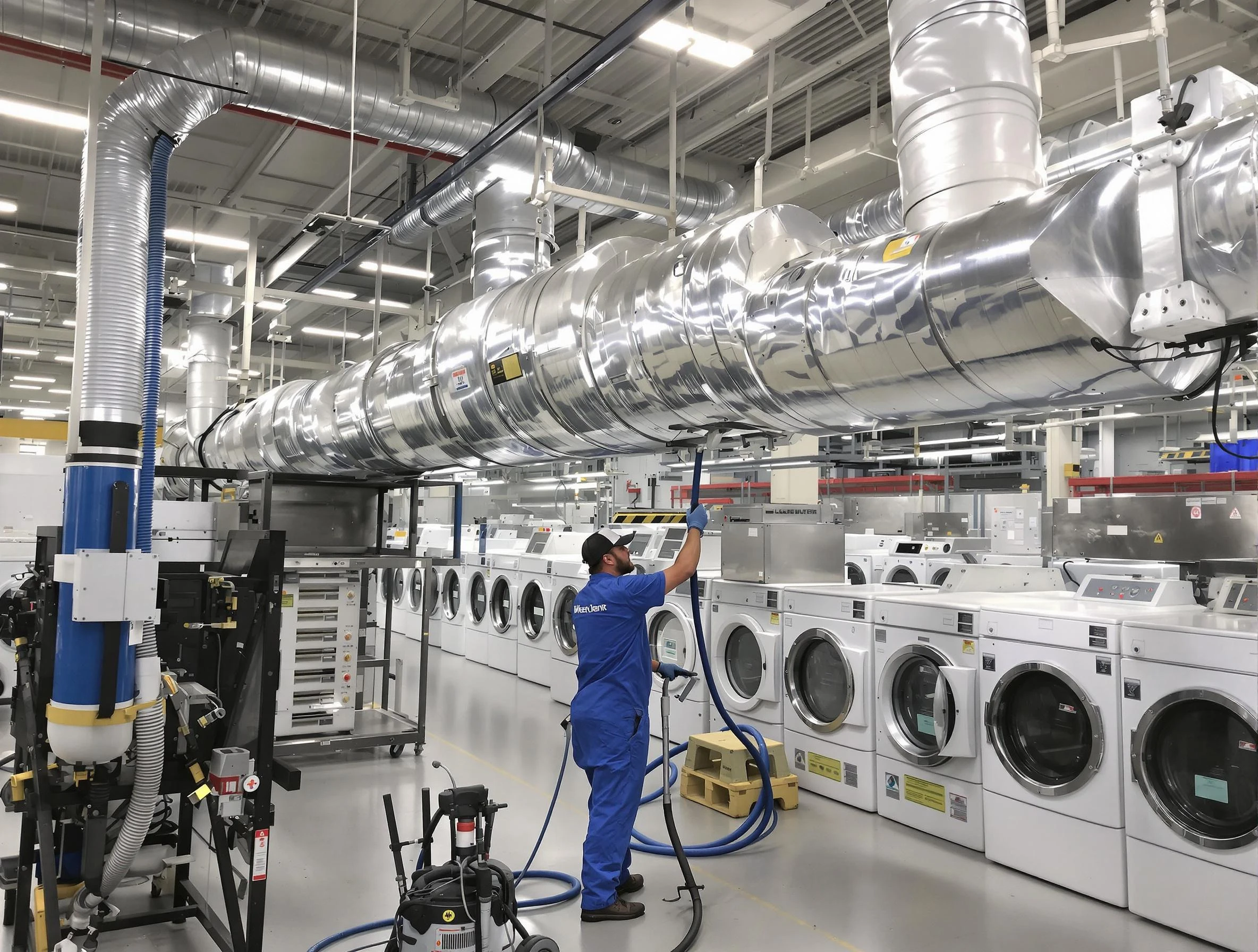 South Valley Dryer Vent Cleaning team performing heavy-duty industrial dryer vent cleaning in South Valley