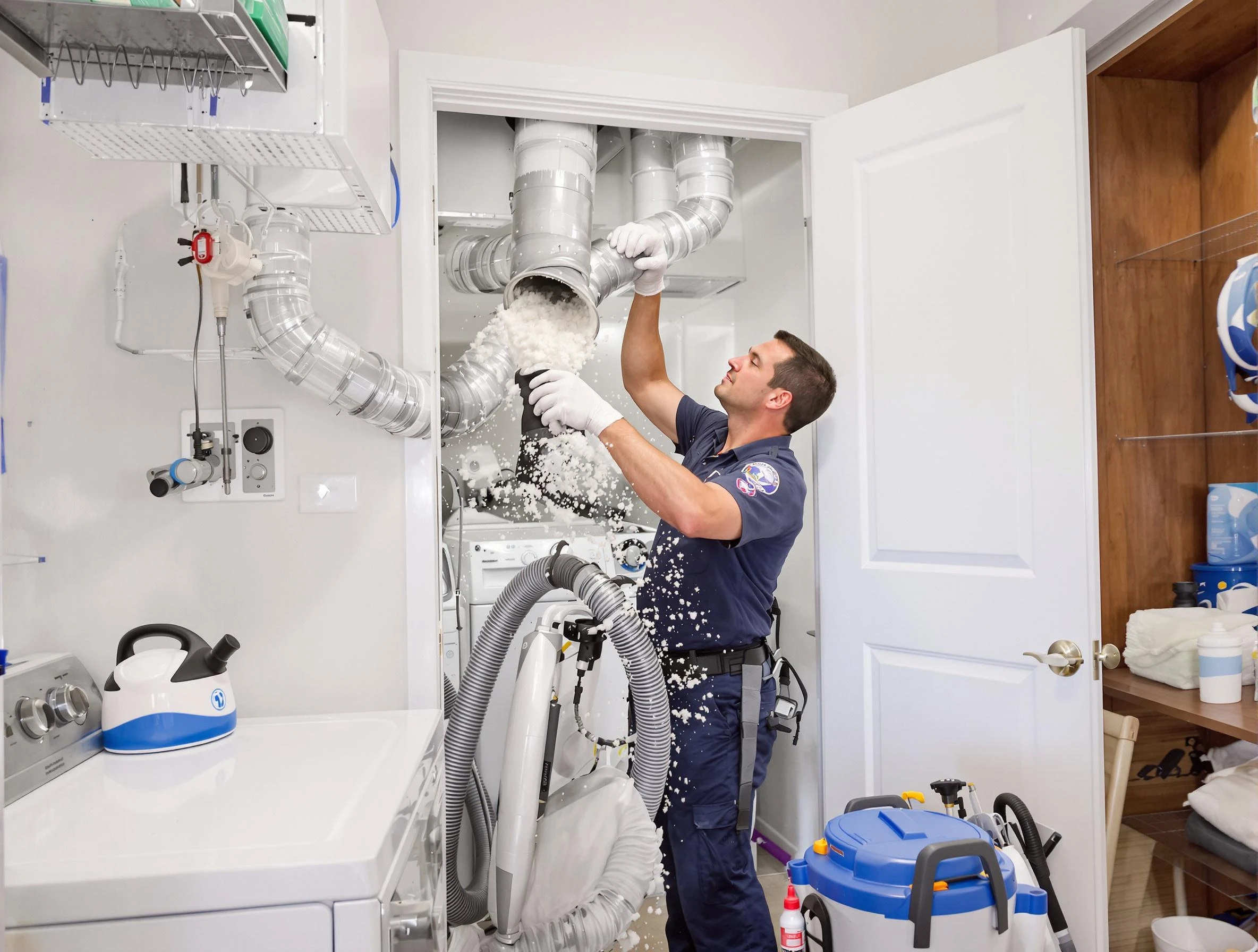 South Valley Dryer Vent Cleaning technician delivering thorough residential dryer vent cleaning service in South Valley